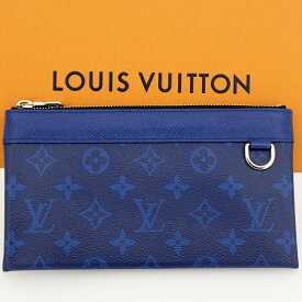 【美品】LOUIS VUITTON ルイヴィトン ポシェット ディスカバリー PM ポーチ タイガラマ モノグラム 小物入れ クラッチバッグ コバルト ブルー M30278 【中古】