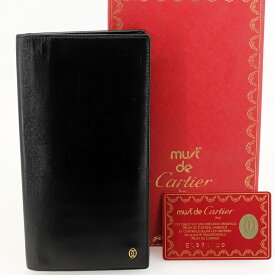 Cartier カルティエ パシャライン 長財布（小銭入れあり） 黒 カーフレザー L3000131 箱 ギャランティカード 【中古】