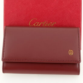 Cartier カルティエ パシャ カーフ 6連キーケース ボルドー ゴールド金具 L3000711 ギャランティカード 箱 【中古】