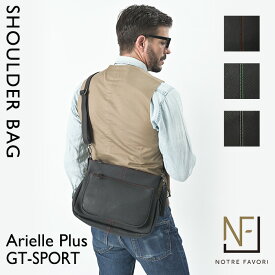 【今だけ10%OFF！】上質 メンズ ショルダーバッグ 【アリエル・プラスGTS 】 斜めがけ 本革 通勤 ビジネスバッグ 通勤バッグ サコッシュ 男性 レザー バッグ 革 皮 2way 旅行 ギフト プレゼント 誕生日 30代 40代 50代 60代 牛革 バック 黒 斜め掛け カバン