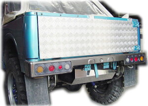 ジムニー【幌車用】アルミ縞板製リアゲートアウターパネル【特大サイズ】 ジムニー カスタム 適用車種:JA71JA11JA12等の幌車用
