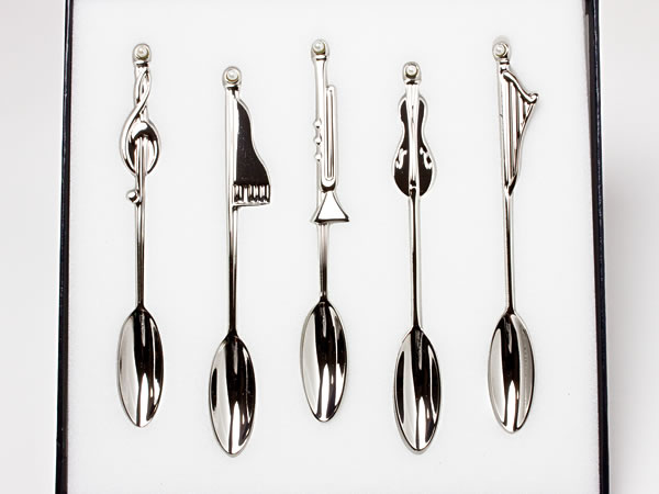 楽天市場】ミキモト 真珠の小粒付 楽器ティースプーン 5本セット spoon 