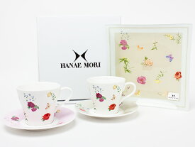 HANAE MORI（ハナエ モリ）トレー付き　ペアコーヒーセット　hanaemori-17お茶のふじい・藤井茶舗