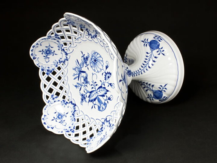 楽天市場】 マイセン/Meissen コンポート（ブルーオニオン 透かし彫り 