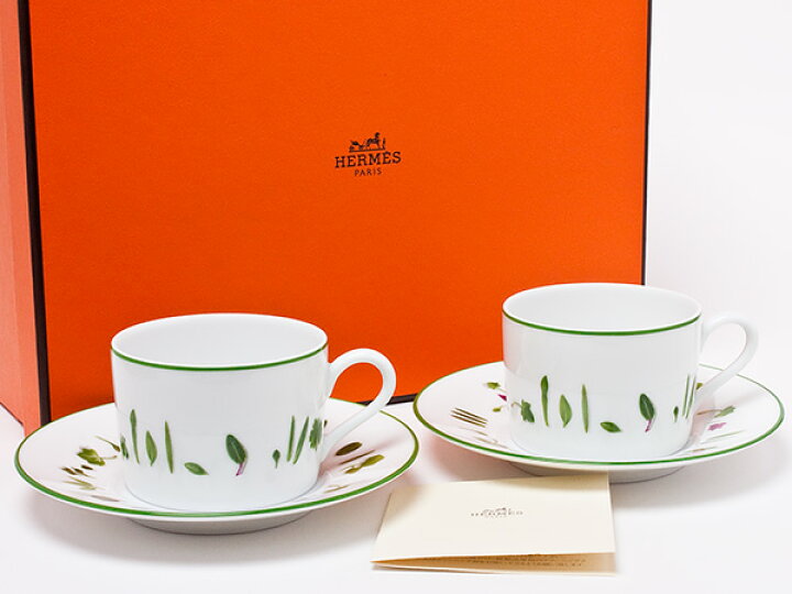 楽天市場】エルメス メスクラン ペアカップ＆ソーサー hermes-64お茶の 