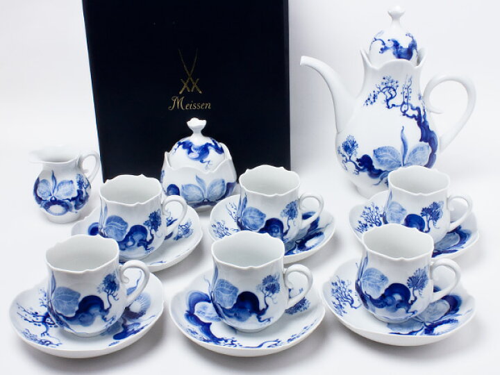 楽天市場】マイセン ブルーオーキッド コーヒーセット（コーヒーポット  