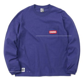 CHUMS(チャムス)CHUMS Logo Pocket L/S T-Shirt/Purple/S/CH01-2065 長袖Tシャツ男性用 ウェア Tシャツ メンズ長袖Tシャツ カットソー