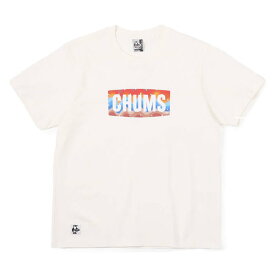 CHUMS(チャムス) Logo Stars and Stripes T-White XL CH01-2388 半袖Tシャツ男性用 Tシャツ カットソー メンズ半袖Tシャツ