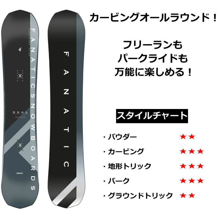 楽天市場】【即納】 22-23 FANATIC DUAL BLACK GREY 139cm 