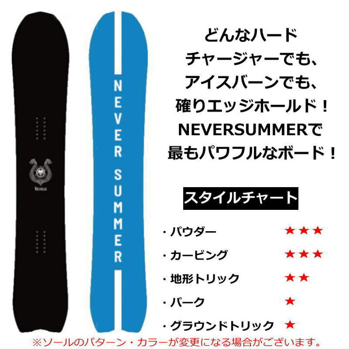 楽天市場】【即納】23-24 NEVER SUMMER VALHALLA 156cm ネバーサマー  