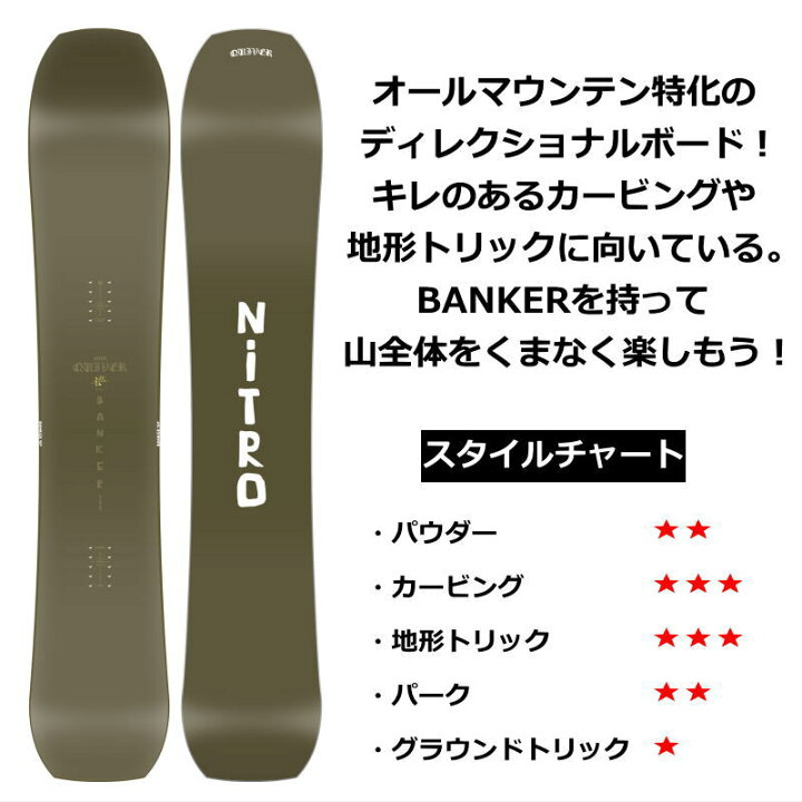 楽天市場】特典付き 【早期予約商品】 24-25 NITRO BANKER 159cm  
