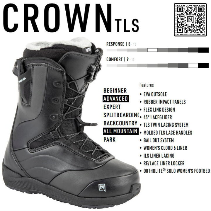楽天市場】【即納】23-24 NITRO CROWN TLS ｶﾗｰ:Black 24cm ナイトロ 