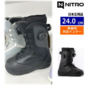 �y�����\�񏤕i�z 26-27 NITRO CROWN BOA �J���[:Black 24cm �i�C�g�� �N���E�� ���f�B�[�X �X�m�[�{�[�h�u�[�c �_�u���{�A �_�C������ �M���^�Ή� �j���[���f��