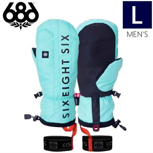 ●23-24 686 TEAM MERINO MITTEN カラー:SPEARMINT Lサイズ シックスエイトシックス チーム メリノ スキー スノーボード メンズ 手袋 防寒 防水日本正規品