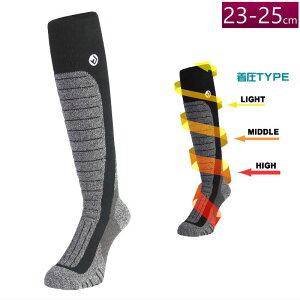 y[z[23-25cm]24 NORTH PEAK COMPRESSION LONG SOCKS MP-750 J[:BK \bNX C Xm[{[h Xm{ XL[