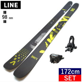 セミファットスキーセット LINE VISION 98+ATTACK 11 GW ライン スキー＋ビンディングセット ビジョン オールマウンテン パウダー 日本正規品 23-24 [172cm/98mm幅]