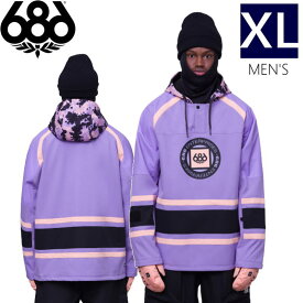 ● 686 WATERPROOF SLAPSHOT HOODY カラー:VIOLET COLORBLOCK XLサイズ シックスエイトシックス ロクハチロク ウォータープルーフ スラップショット 撥水フーディー ジャケット JACKET メンズ スノーボード スキー 23-24 日本正規品