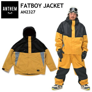 ● ANTHEM FATBOY JACKET LAMP BLACK MUSTARD AN2327 アンセム スノボウェア スポーツMIX ライトウェア ユニセックス アノラックジャケット 23-24 型落ち 日本正規品