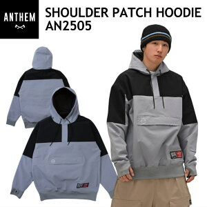 ★ 25-26 ANTHEM SHOULDER PATCH HOODIE カラー:BLUE GRAY AN2505 アンセム スノボウェア ユニセックス ジャケット スノーボード オーバーサイズ JKT 日本正規品