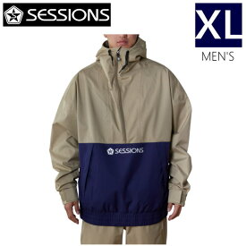 ● SESSIONS MISSION 1/4 ZIP HOOD 2L+LINER BEIGE XLサイズ セッションズ スノボウェア スノーボード アノラックジャケット メンズ 23-24 日本正規品