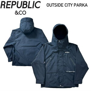 ★ 25-26 REPUBLIC OUTSIDE CITY PARKA JACKET カラー:BLACK リパブリック スノボウェア メンズ スノーボード アウトサイドシティジャケット JKT 日本正規品