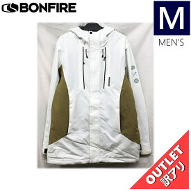 【OUTLET】 BONFIRE GLISSADE INS JKT カラー:WHITE Mサイズ メンズ スノーボード スキー ジャケット JACKET アウトレット