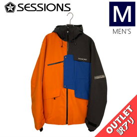 【OUTLET】 SESSIONS SCOPE SHELL JKT カラー:ORANGE BLUE Mサイズ メンズ スノーボード スキー ジャケット JACKET アウトレット