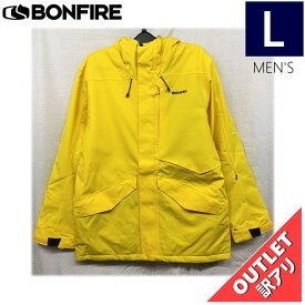 【68%OFF/OUTLET】 BONFIRE VECTOR INSULATED JKT カラー:YELLOW Lサイズ メンズ スノーボード スキー ジャケット JACKET アウトレット