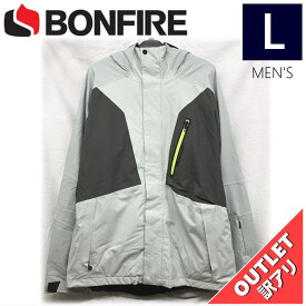 【OUTLET】 BONFIRE SERAC STRETCH MAPPED 3IN1 JKT カラー:LIGHT GREY Lサイズ メンズ スノーボード スキー ジャケット JACKET アウトレット