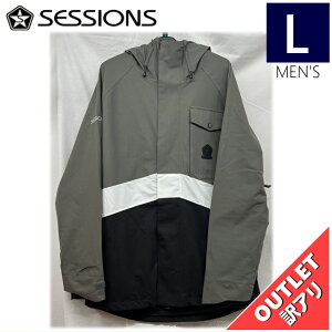 【74%OFF/OUTLET】 SESSIONS SPEARHEAD JKT カラー:CHARCOAL Lサイズ メンズ スノーボード スキー ウェア ジャケット JACKET アウトレット