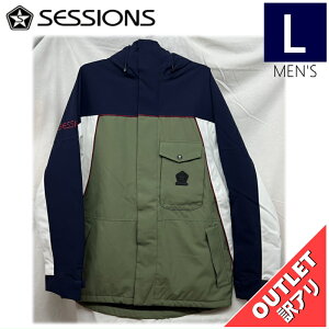 【68%OFF/OUTLET】 SESSIONS RANSACK SHELL JKT カラー:NAVY Lサイズ メンズ スノーボード スキー ウェア ジャケット JACKET アウトレット