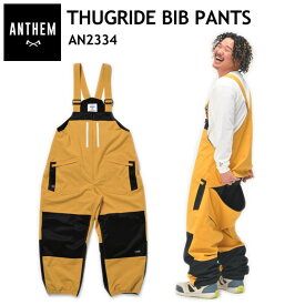 ● 23-24 ANTHEM THUGRIDE BIB PANTS MUSTARD LAMP BLACK AN2334 アンセム スノボウェア スポーツMIX ライトウェア ユニセックス ビブパンツ オーバーオール 日本正規品