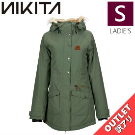 ▲ラスト1点 【OUTLET】 NIKITA STATIC PARKA JKT FATIGUE Sサイズ ニキータ スタティック ジャケット JACKET スノボウェア レディース スノーボード スキー シンプルスタイル 型落ち アウトレット 日本正規品