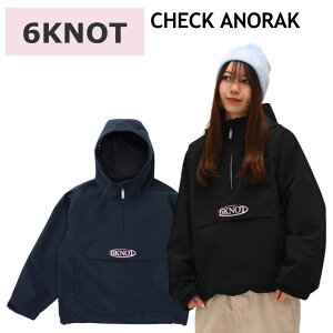  25-26 6KNOT CHECK ANORAK JACKET J[:BLACK 6K2514 VbNXmbg Xm{EFA fB[X E[}Y AmbNWPbg Xm[{[h I[o[TCY JKT {Ki