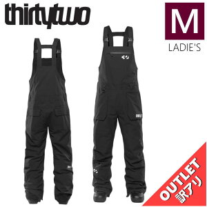 【アウトレット】24-25 THIRTYTWO WOMEN'S BASEMENT BIB PNT カラー:BLACK Mサイズ サーティツー サーティーツー パンツ PANT レディース スノーボード スキー スノボウェア ビブパンツ 日本正規品