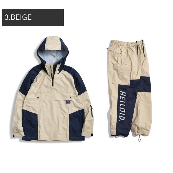 楽天市場】○ HELLOID 上下セット 23HEL-08 23HEL-09 ANORAK RAGLAN  