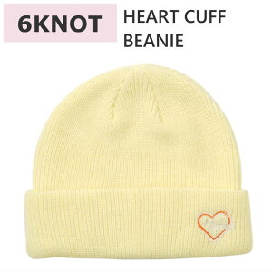 25 6KNOT HEART CUFF BEANIE J[:LIGHT YELLOW r[j[ jbgX Lbv Xm[{[h Xm{ XL[