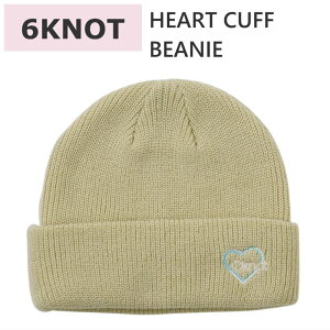 25 6KNOT HEART CUFF BEANIE J[:NATURAL GREEN r[j[ jbgX Lbv Xm[{[h Xm{ XL[