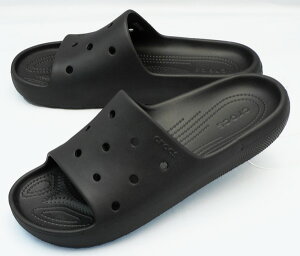 【クロックス32cm】【送料込】CROCS:クラシック スライド 2.0:黒(209401-001 CLASSIC SLIDE 2.0):ビッグサイズ:大きいサイズ:サンダル32cm