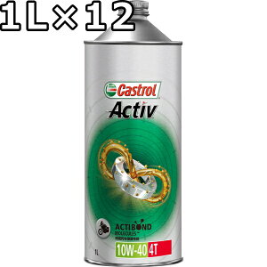 JXg[ ANeBu 4T 10W-40 MA  1L×12  s Ԏws Castrol Activ 4T