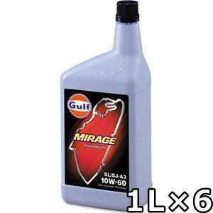 Kt ~[W 10W-60 SN/SM/SL/SJ-A3 100SyntheticiPAO+Esterj 1L×6  Gulf MIRAGE