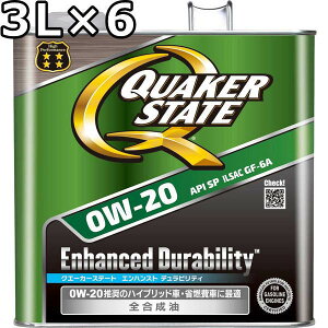 NG[J[Xe[g GnXg freB 0W-20 SP GF-6A S 3L×6  QUAKER STATE Enhanced Durability