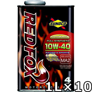 XmR bhtHbNX [VOX|[c 10W-40 MA2 SN GXex[XtVZeBbN 1L×10  SUNOCO REDFOX RACINGSPORTS