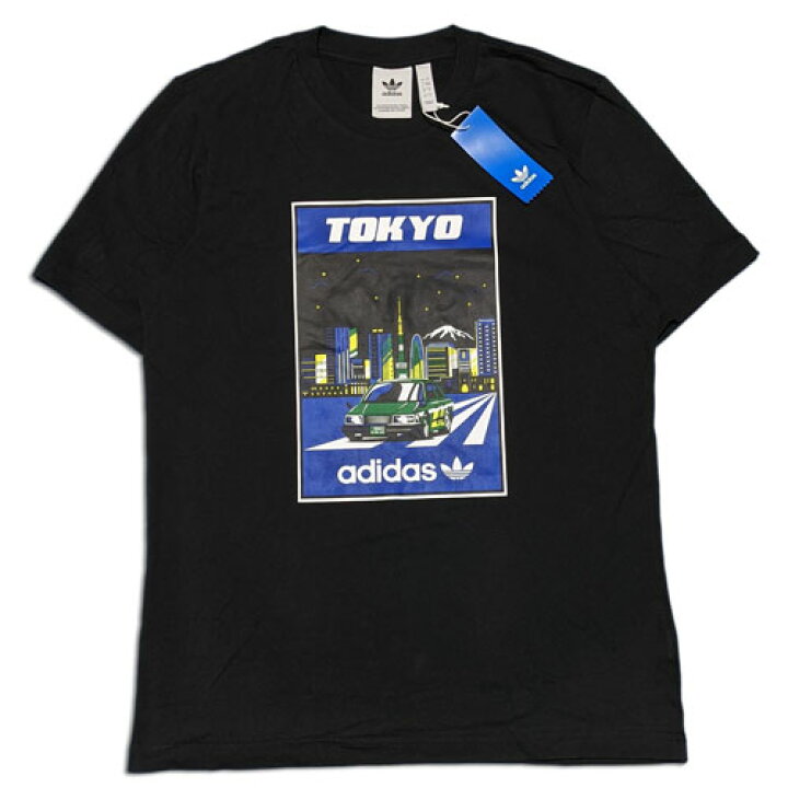 楽天市場 無料マーク加工 Adidas オリジナルス Tokyo東京 タクシー 黒 Tシャツ メール便送料無料 O K A フットボール