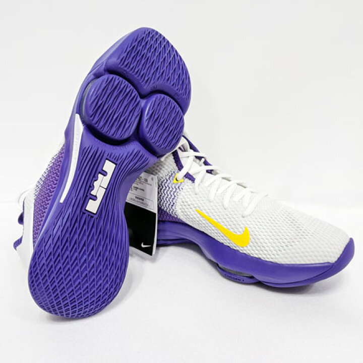 楽天市場 送料無料 レブロン ウィットネス4 白 紫 Nike バスケシューズ Lebron Witness 4 O K A フットボール