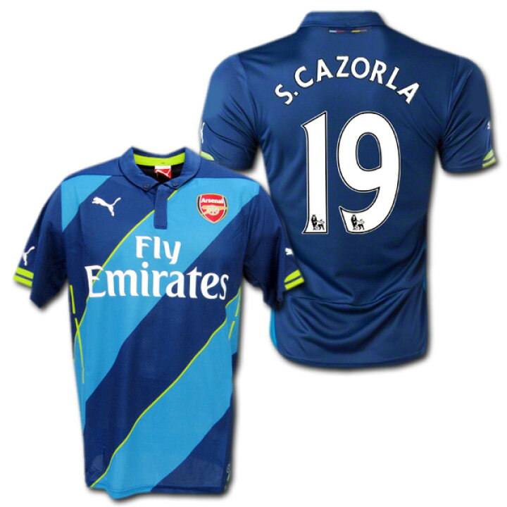 楽天市場】アーセナル 14/15 3rd（青紺） #19 S.CAZORLA サンティ 