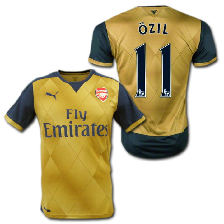 楽天市場】アーセナル 15/16 アウェイ（金） #11 OZIL メスト・エジル 