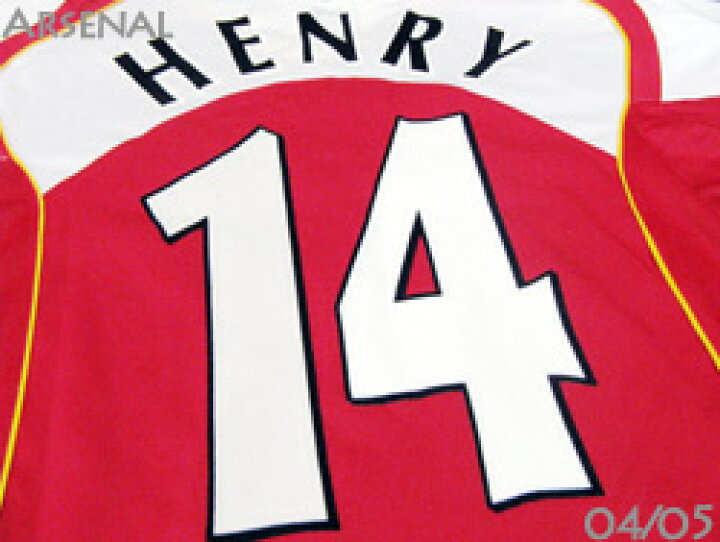 楽天市場】【限定1着！】アーセナル 04/05 ホーム ＃14 HENRY ティエリ 