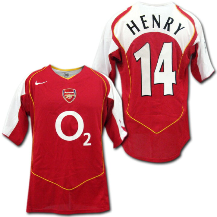 楽天市場】【限定1着！】アーセナル 04/05 ホーム ＃14 HENRY ティエリ 