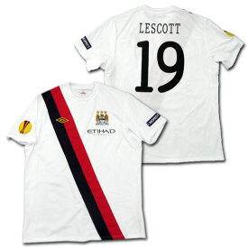 【選手支給品】マンチェスターシティ　10/11　サード　半袖　#19　LESCOTT　EL+RESPECTパッチ